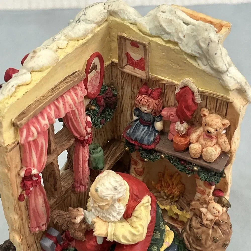Vintage Santa Musical Figurine, Jolly Old St. Nicholas Christmas Decor